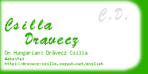 csilla dravecz business card